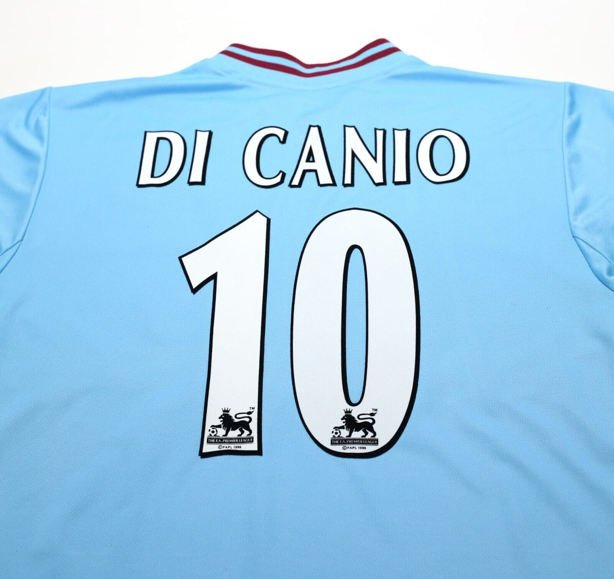 2001/03 DI CANIO #10 West Ham Vintage FILA Away Football Shirt (L)