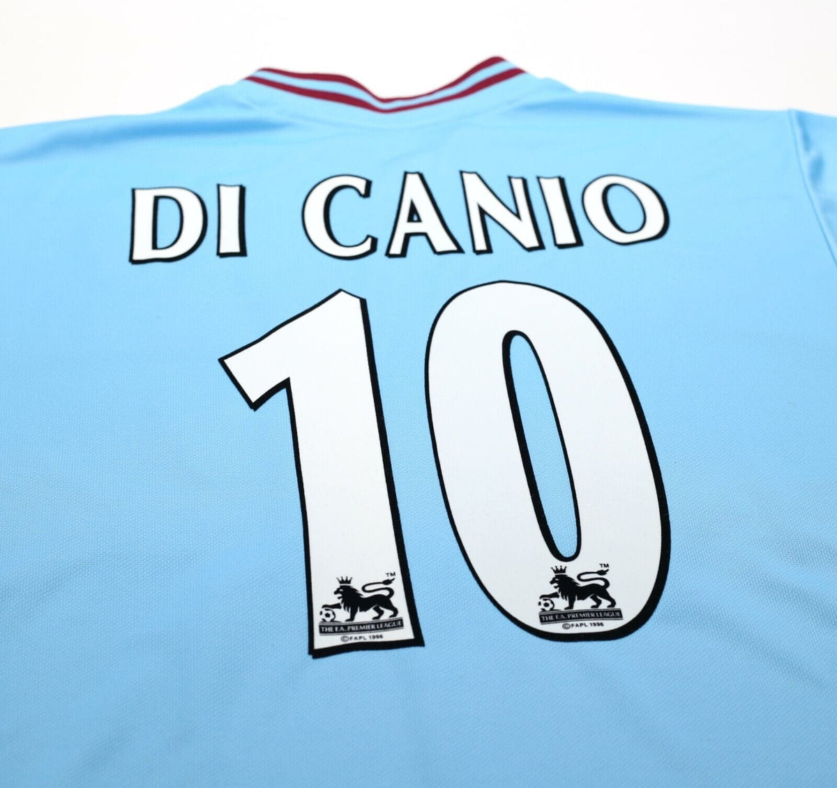 2001/03 DI CANIO #10 West Ham Vintage FILA Away Football Shirt (L)
