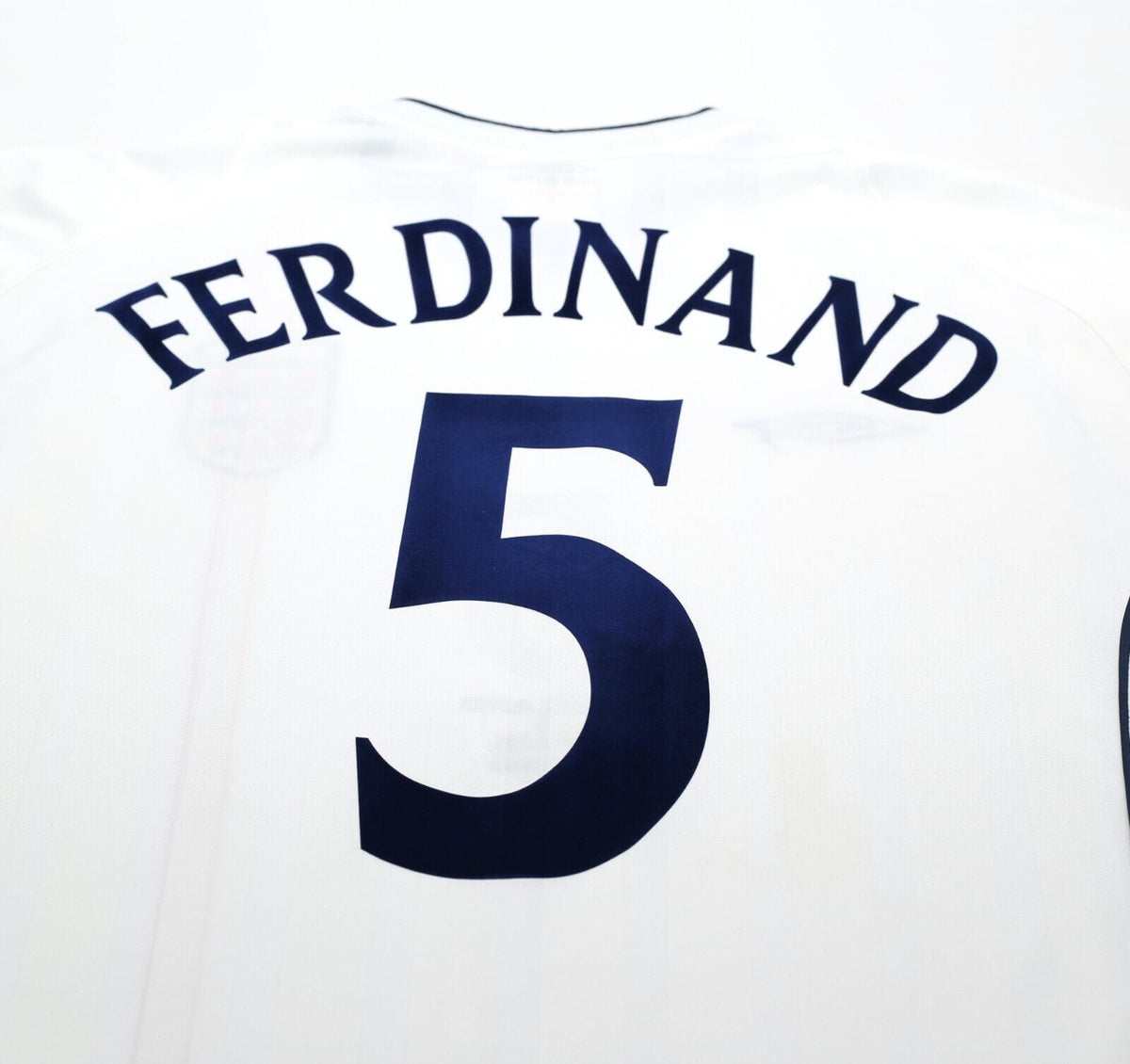 2001/03 FERDINAND #5 England Vintage Umbro Home Football Shirt (L) 2002 BRAZIL