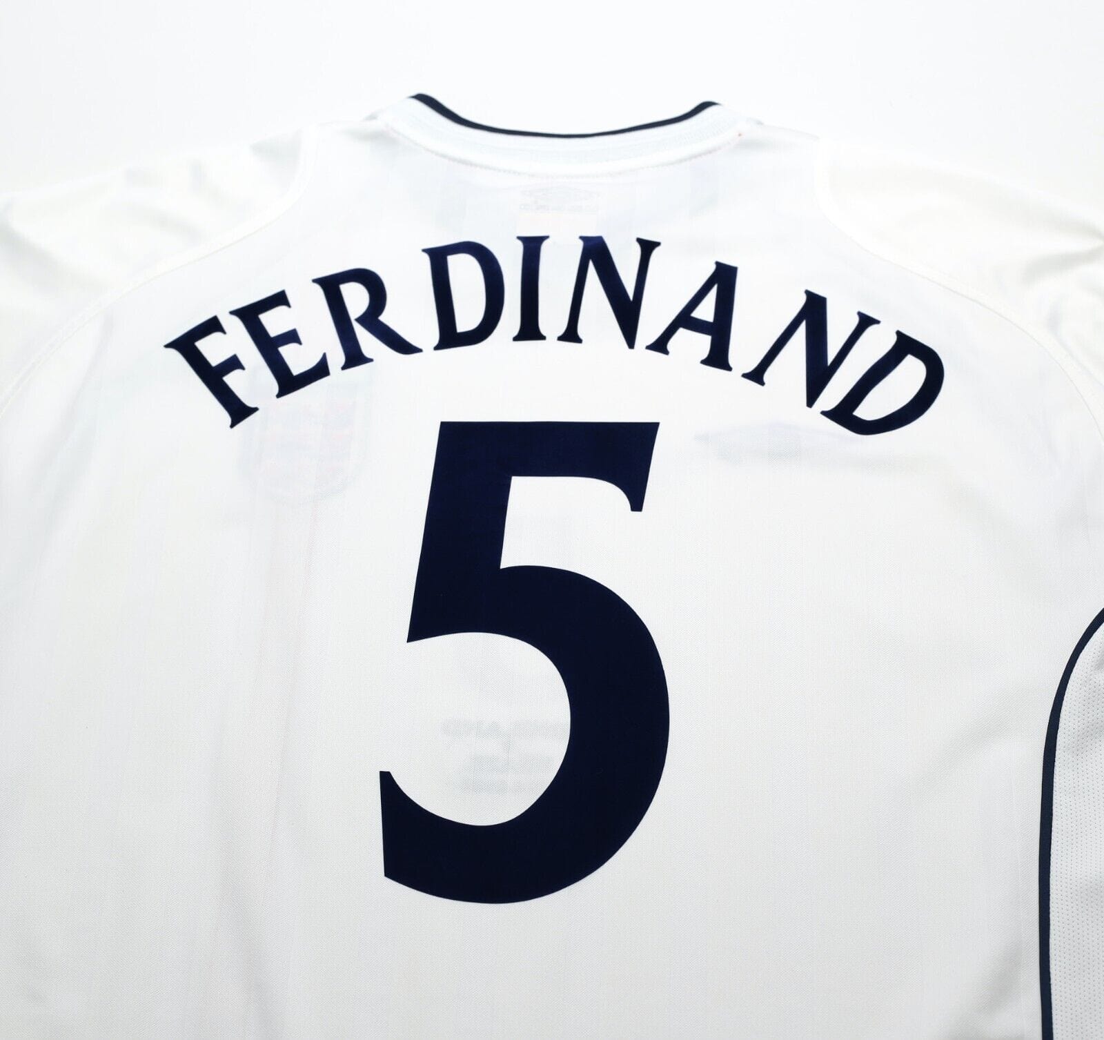 2001/03 FERDINAND #5 England Vintage Umbro Home Football Shirt (XL) 2002 BRAZIL