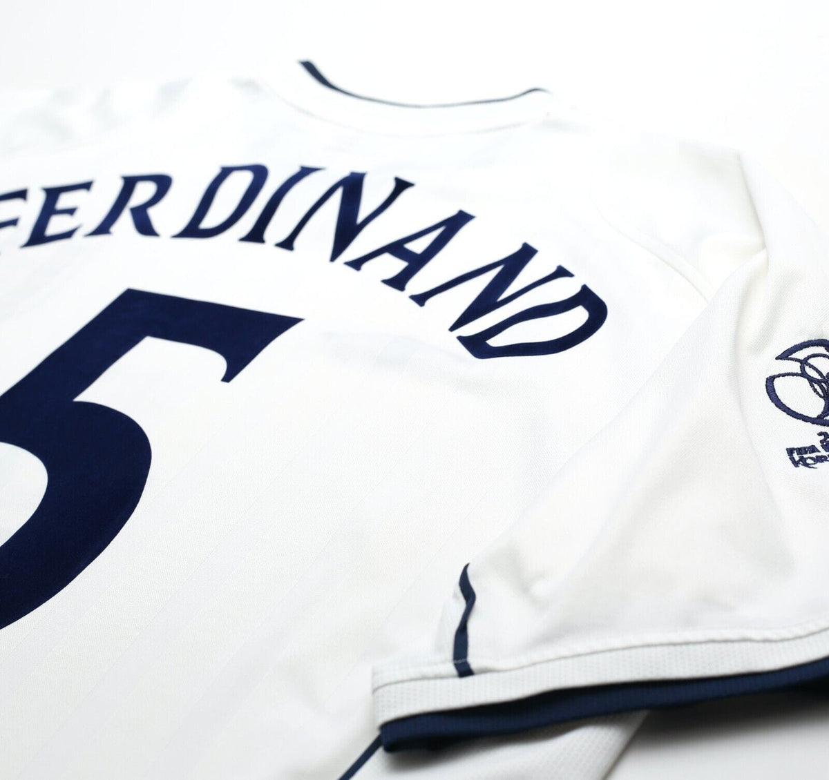 2001/03 FERDINAND #5 England Vintage Umbro Home Football Shirt (XL) 2002 BRAZIL