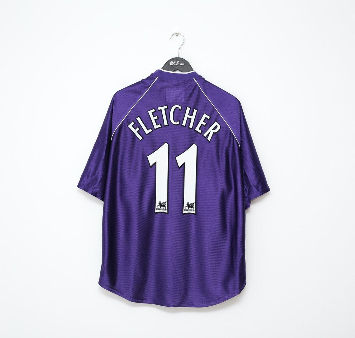 2001/03 FLETCHER #11 Harchester United Vintage LCS Home Football Shirt (XL)