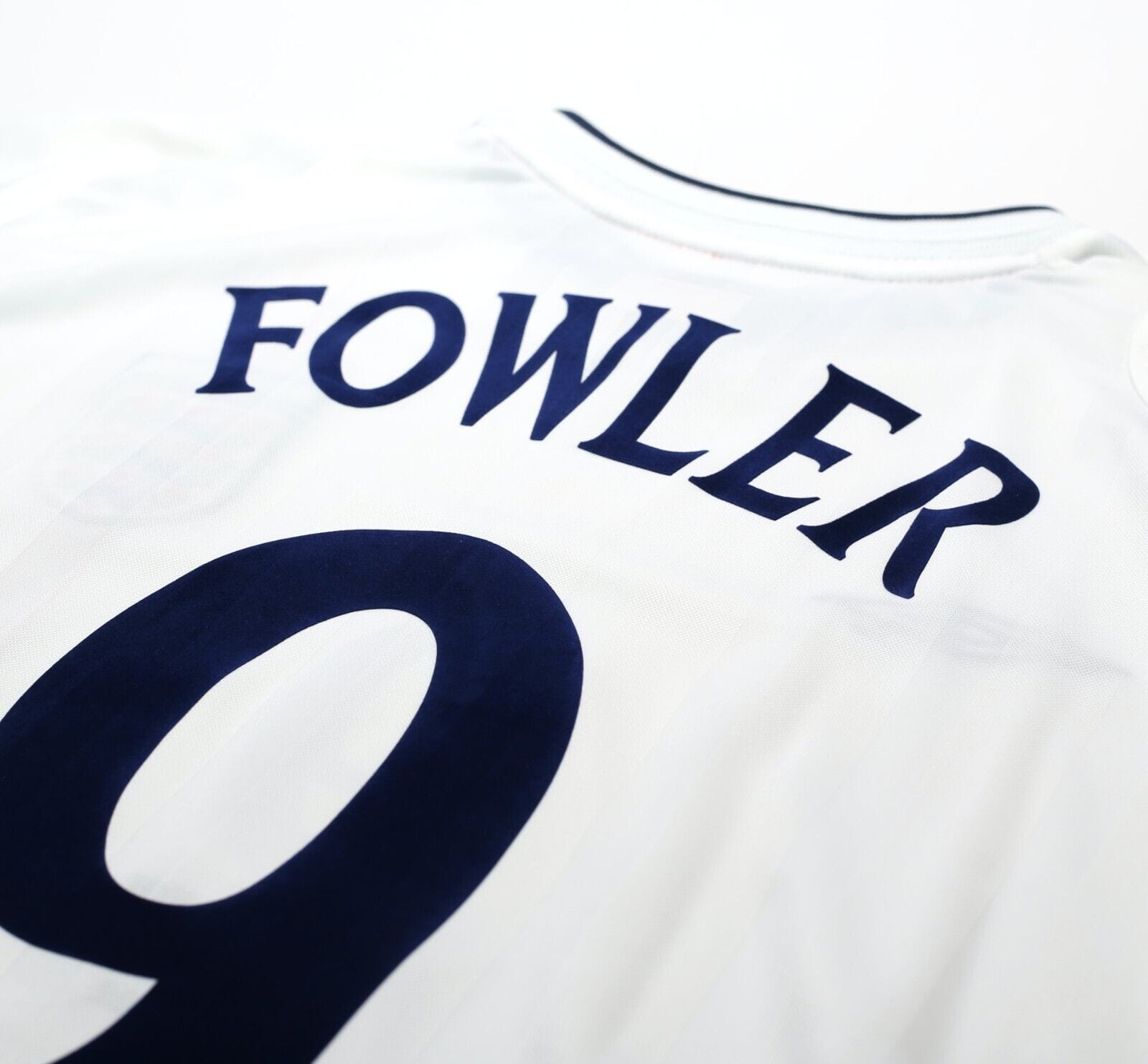 2001/03 FOWLER #9 England Vintage Umbro Home Denmark Football Shirt (XL) WC 2002