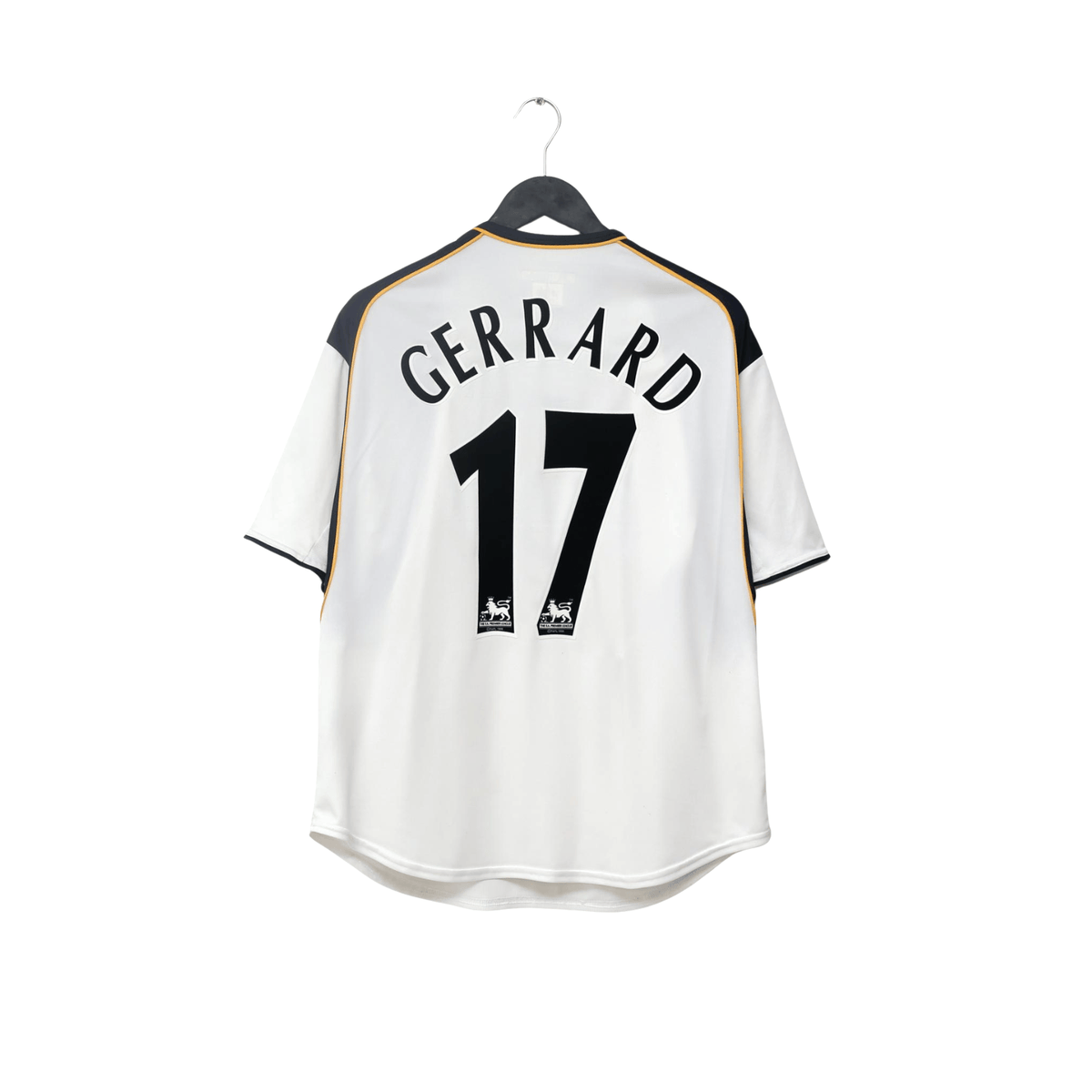 2001/03 Gerrard #17 Liverpool Vintage Reebok Away Football Shirt (L)