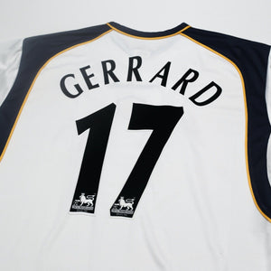 2001/03 Gerrard #17 Liverpool Vintage Reebok Away Football Shirt (L)