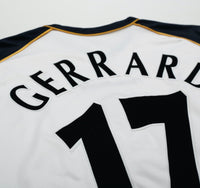 2001/03 GERRARD #17 Liverpool Vintage Reebok Away Football Shirt (M)