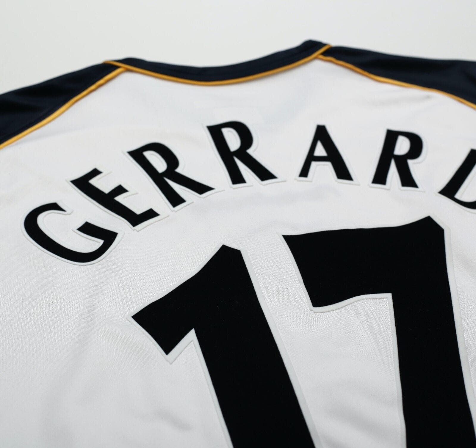 2001/03 GERRARD #17 Liverpool Vintage Reebok Away Football Shirt (M)