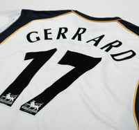 2001/03 GERRARD #17 Liverpool Vintage Reebok Away Football Shirt (M)