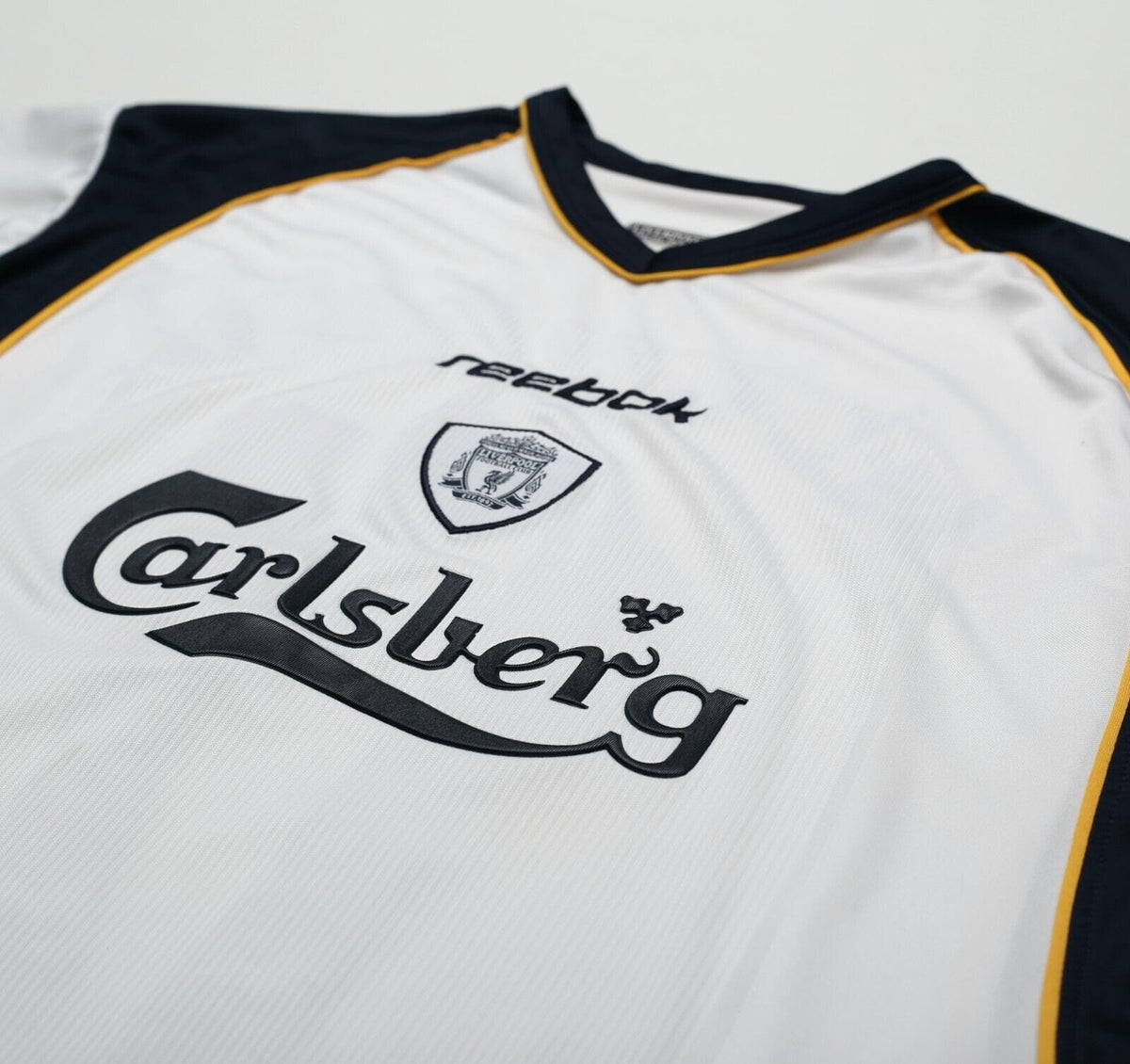 2001/03 GERRARD #17 Liverpool Vintage Reebok Away Football Shirt (M)