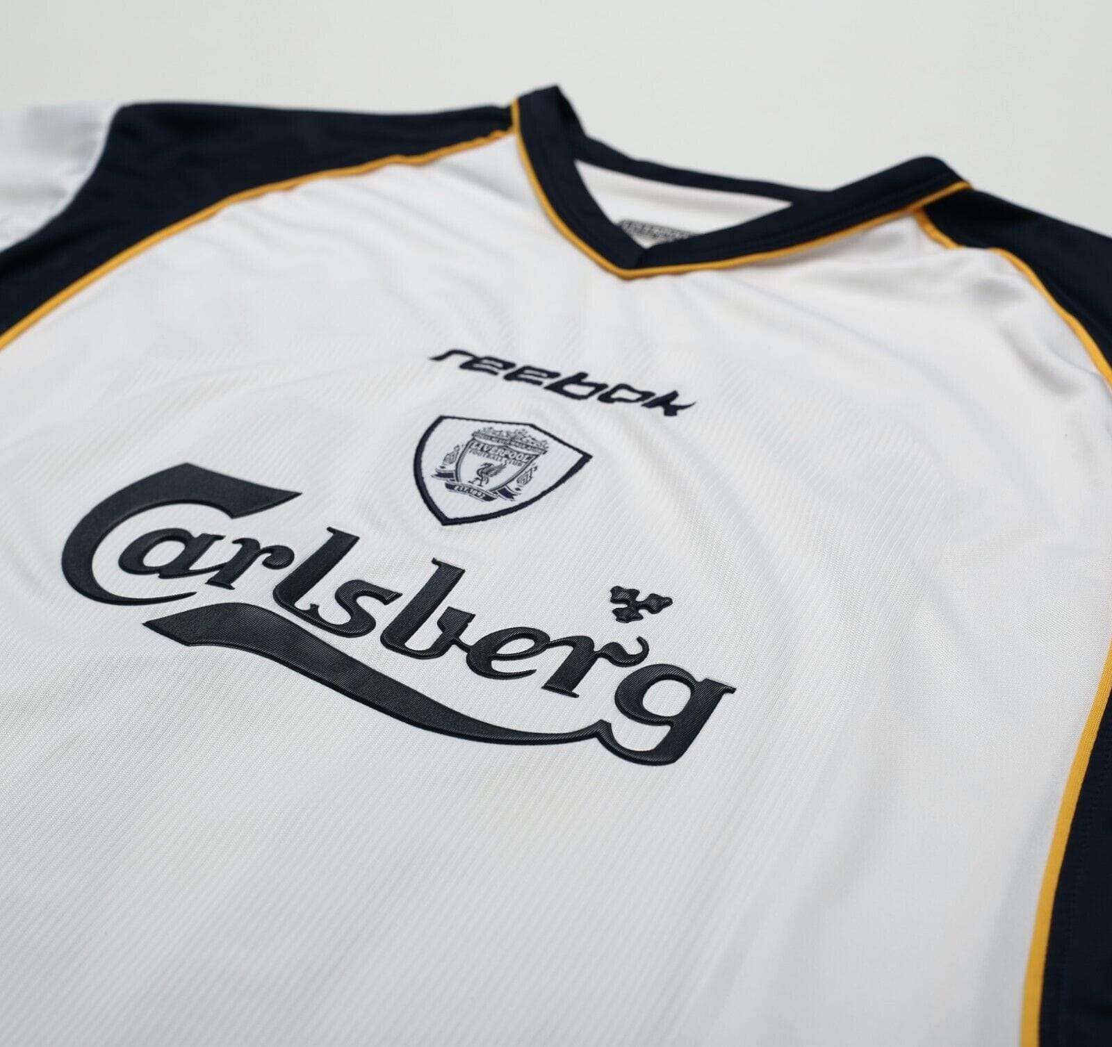 2001/03 GERRARD #17 Liverpool Vintage Reebok Away Football Shirt (M)