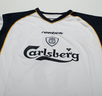 2001/03 GERRARD #17 Liverpool Vintage Reebok Away Football Shirt (M)