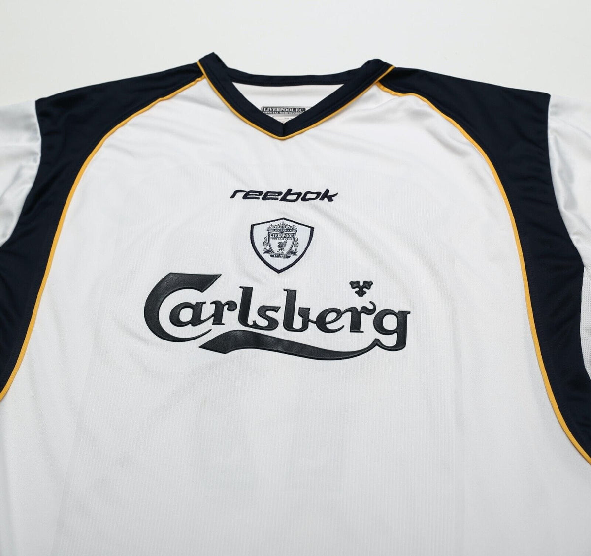 2001/03 GERRARD #17 Liverpool Vintage Reebok Away Football Shirt (M)