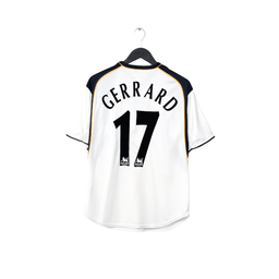 2001/03 GERRARD #17 Liverpool Vintage Reebok Away Football Shirt (M)