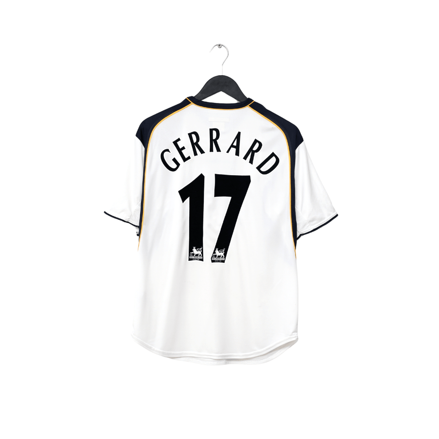 2001/03 GERRARD #17 Liverpool Vintage Reebok Away Football Shirt (M)