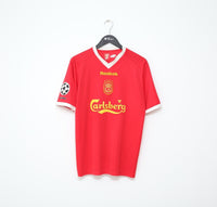 2001/03 GERRARD #17 Liverpool Vintage Reebok CL Home Football Shirt Jersey (M)
