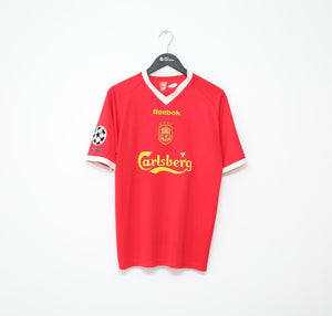 2001/03 GERRARD #17 Liverpool Vintage Reebok CL Home Football Shirt Jersey (M)