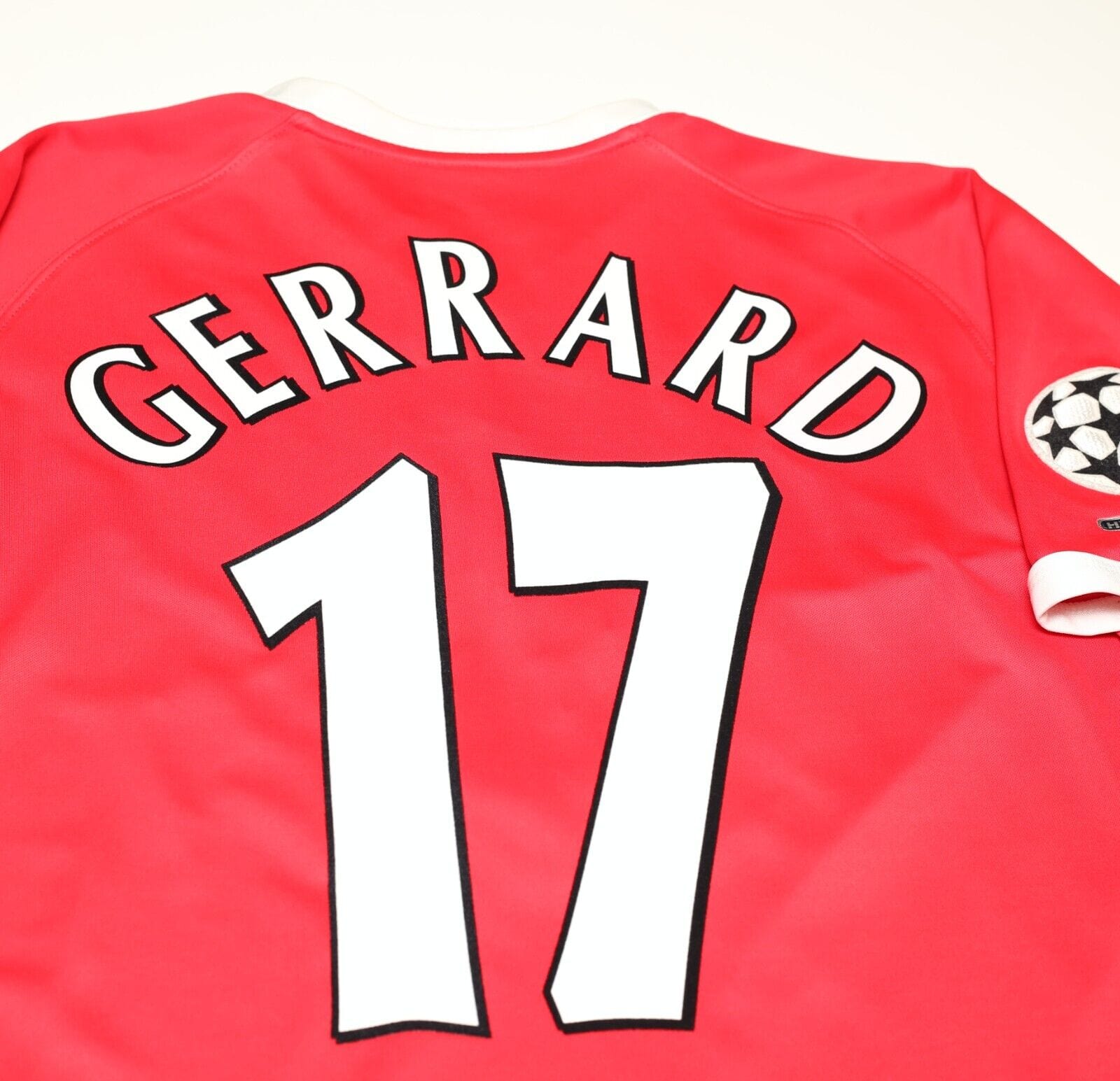2001/03 GERRARD #17 Liverpool Vintage Reebok CL Home Football Shirt Jersey (M)