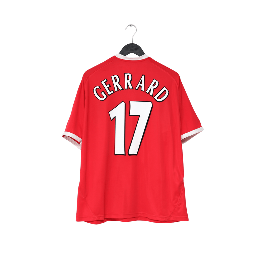 2001/03 GERRARD #17 Liverpool Vintage Reebok European Home Football Shirt (XL)