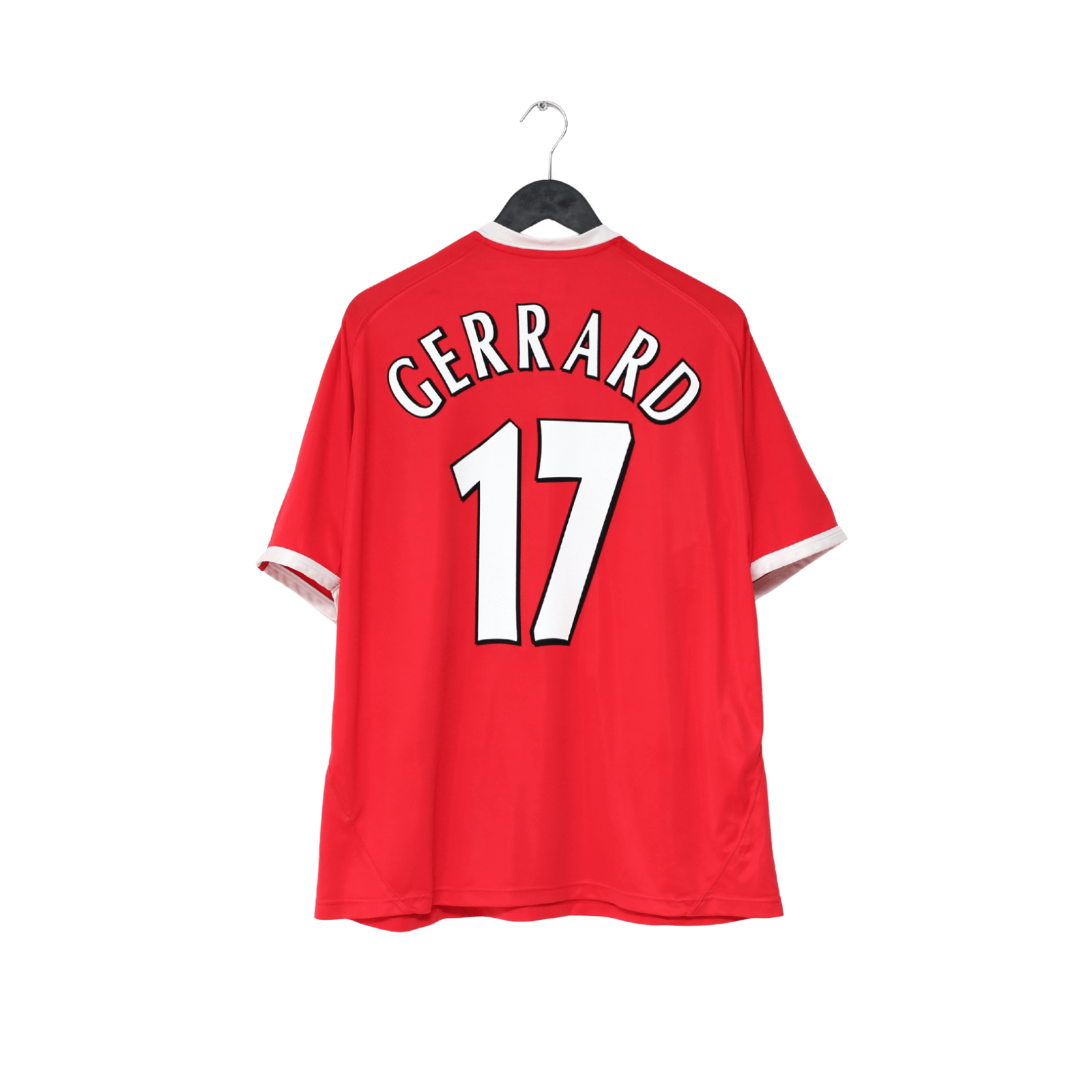2001/03 GERRARD #17 Liverpool Vintage Reebok European Home Football Shirt (XL)