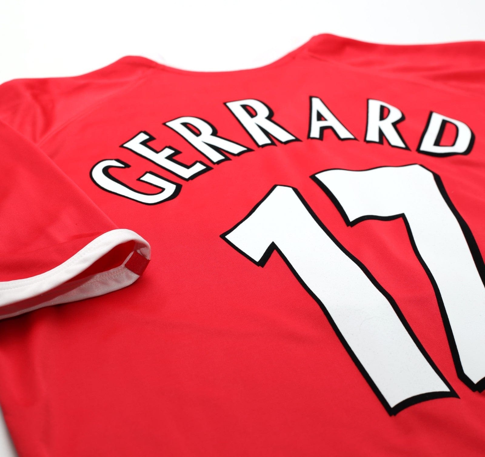 2001/03 GERRARD #17 Liverpool Vintage Reebok European Home Football Shirt (XL)