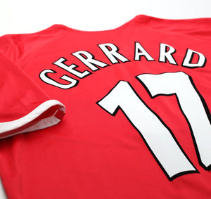 2001/03 GERRARD #17 Liverpool Vintage Reebok European Home Football Shirt (XL)