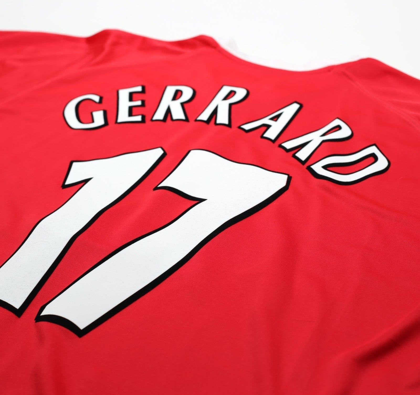 2001/03 GERRARD #17 Liverpool Vintage Reebok European Home Football Shirt (XL)