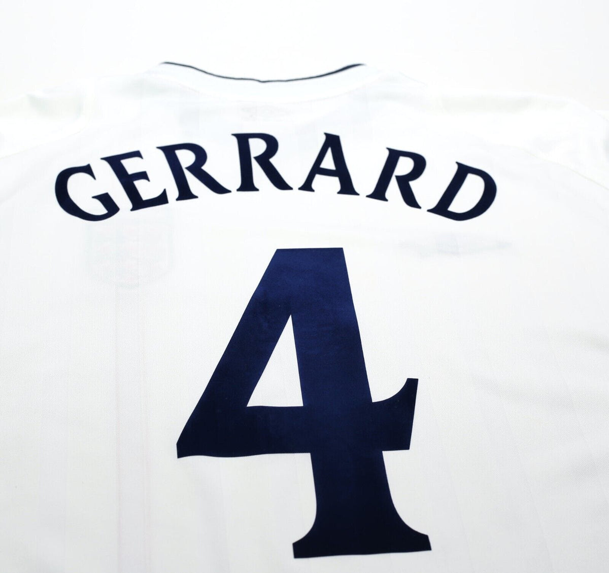 2001/03 GERRARD #4 England Vintage Umbro Home Greece Football Shirt (XL) WC 2002