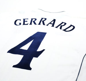2001/03 GERRARD #4 England Vintage Umbro Home Greece Football Shirt (XL) WC 2002
