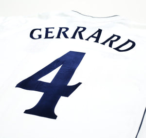 2001/03 GERRARD #4 England Vintage Umbro Home Greece Football Shirt (XL) WC 2002