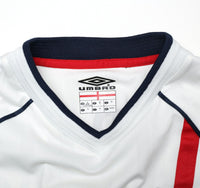 2001/03 GERRARD #4 England Vintage Umbro Home Greece Football Shirt (XL) WC 2002
