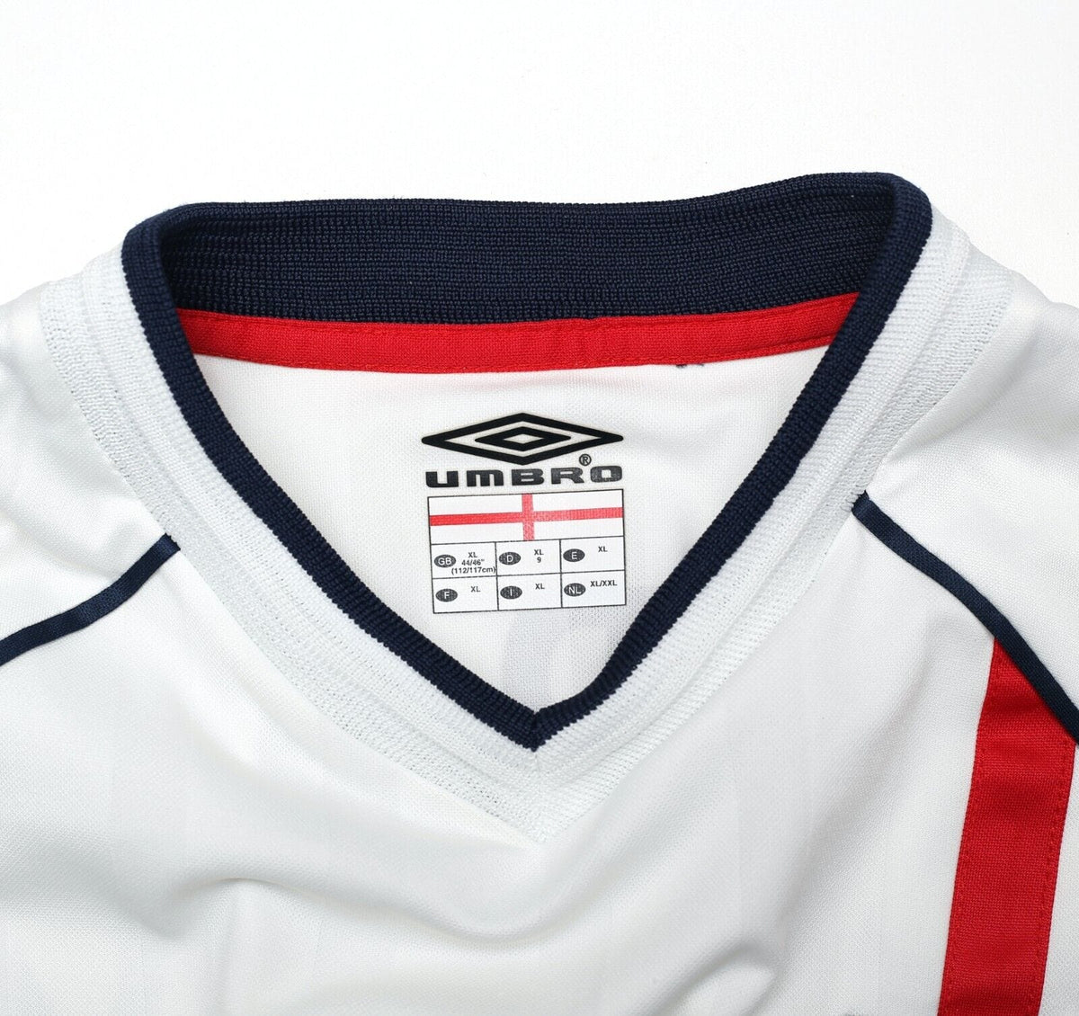 2001/03 GERRARD #4 England Vintage Umbro Home Greece Football Shirt (XL) WC 2002