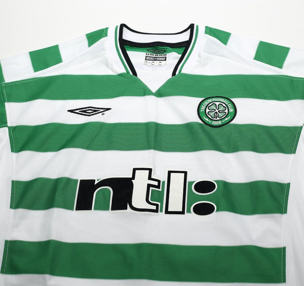 Celtic FC Umbro ストライプシャツ 長袖 2001-03