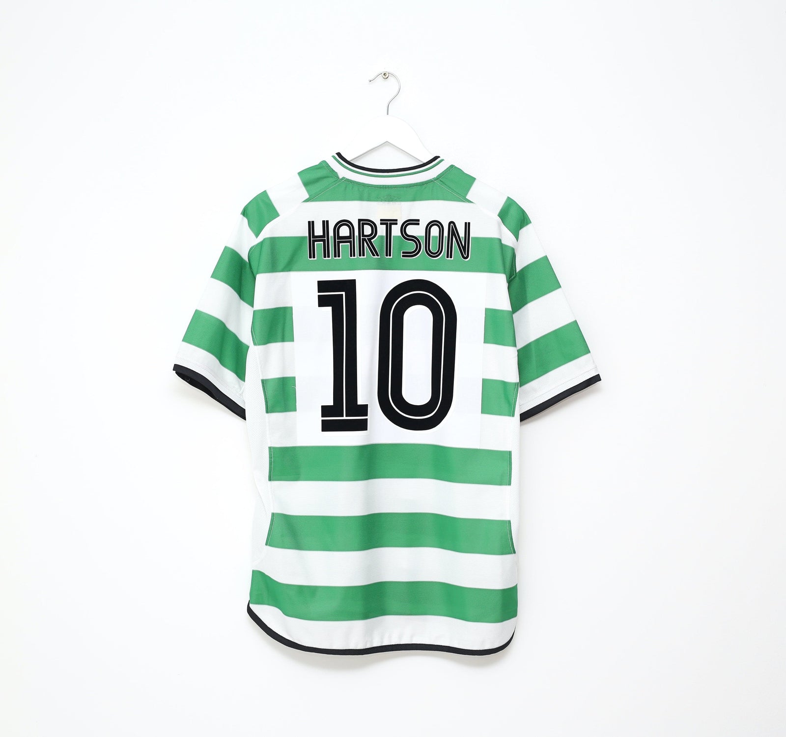 2001/03 HARTSON #10 Celtic Umbro European Home Football Shirt (L)
