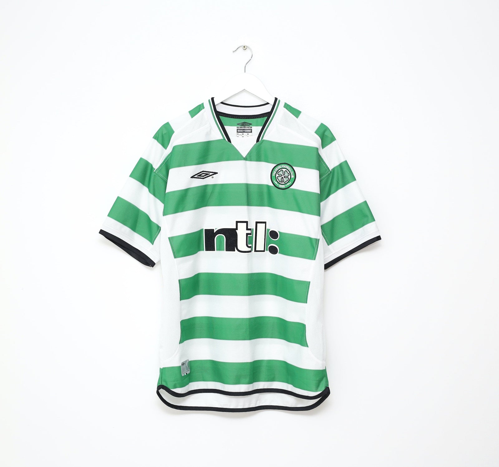 2001/03 HARTSON #10 Celtic Umbro European Home Football Shirt (L)