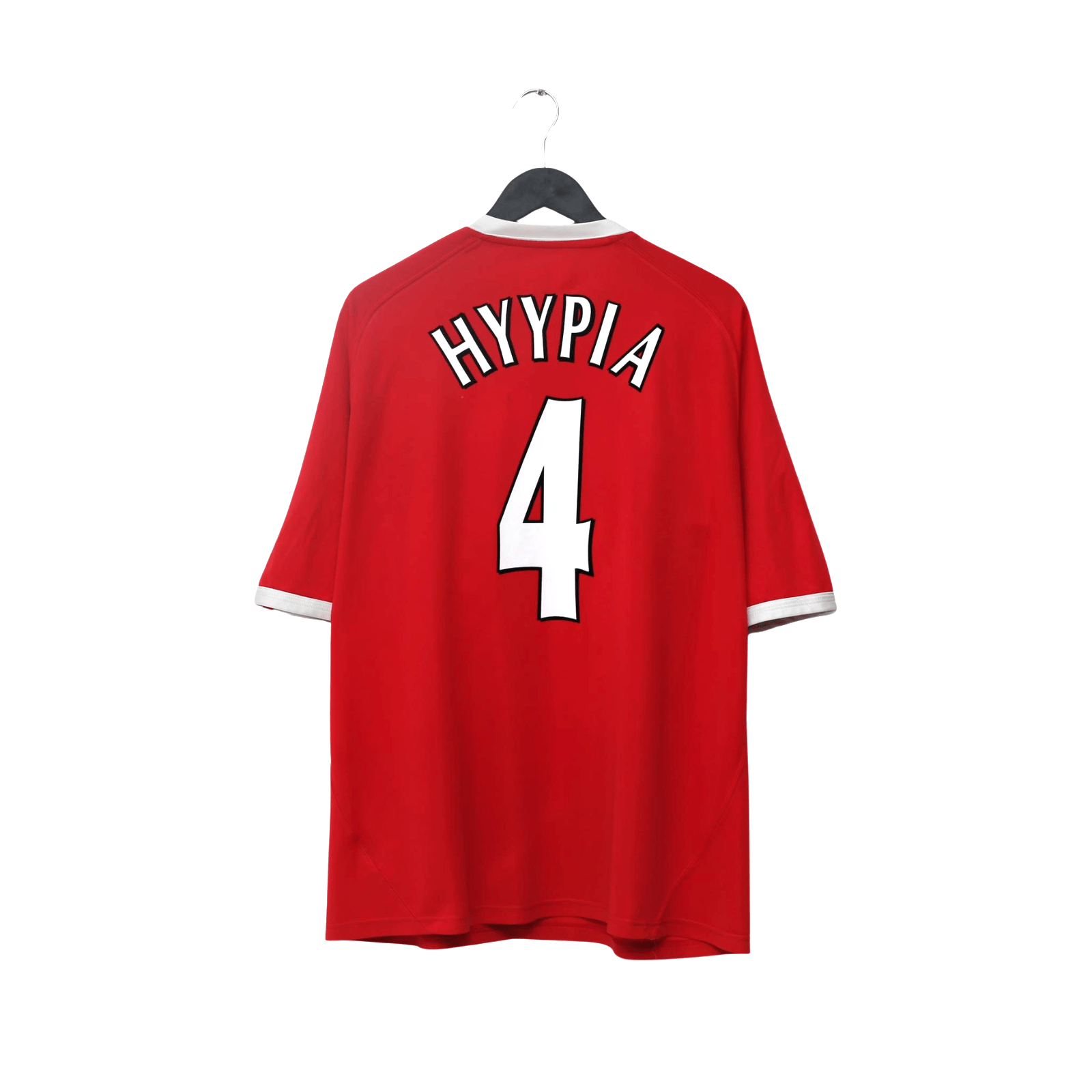 2001/03 Hyypia #4 Liverpool Vintage Reebok European Home Football Shirt (XL)