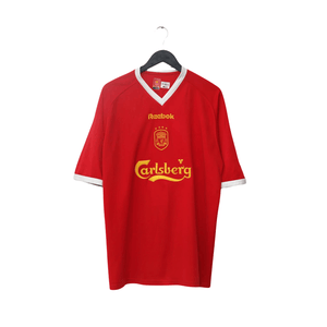 2001/03 Hyypia #4 Liverpool Vintage Reebok European Home Football Shirt (XL)