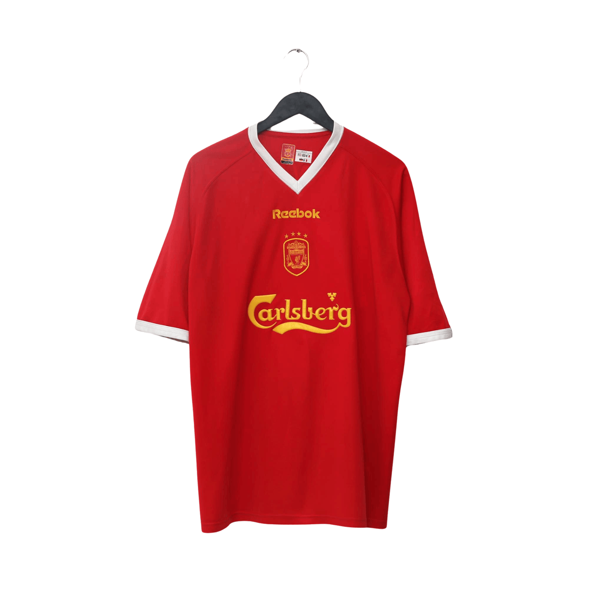 2001/03 Hyypia #4 Liverpool Vintage Reebok European Home Football Shirt (XL)