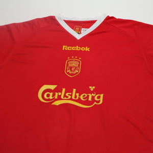 2001/03 Hyypia #4 Liverpool Vintage Reebok European Home Football Shirt (XL)