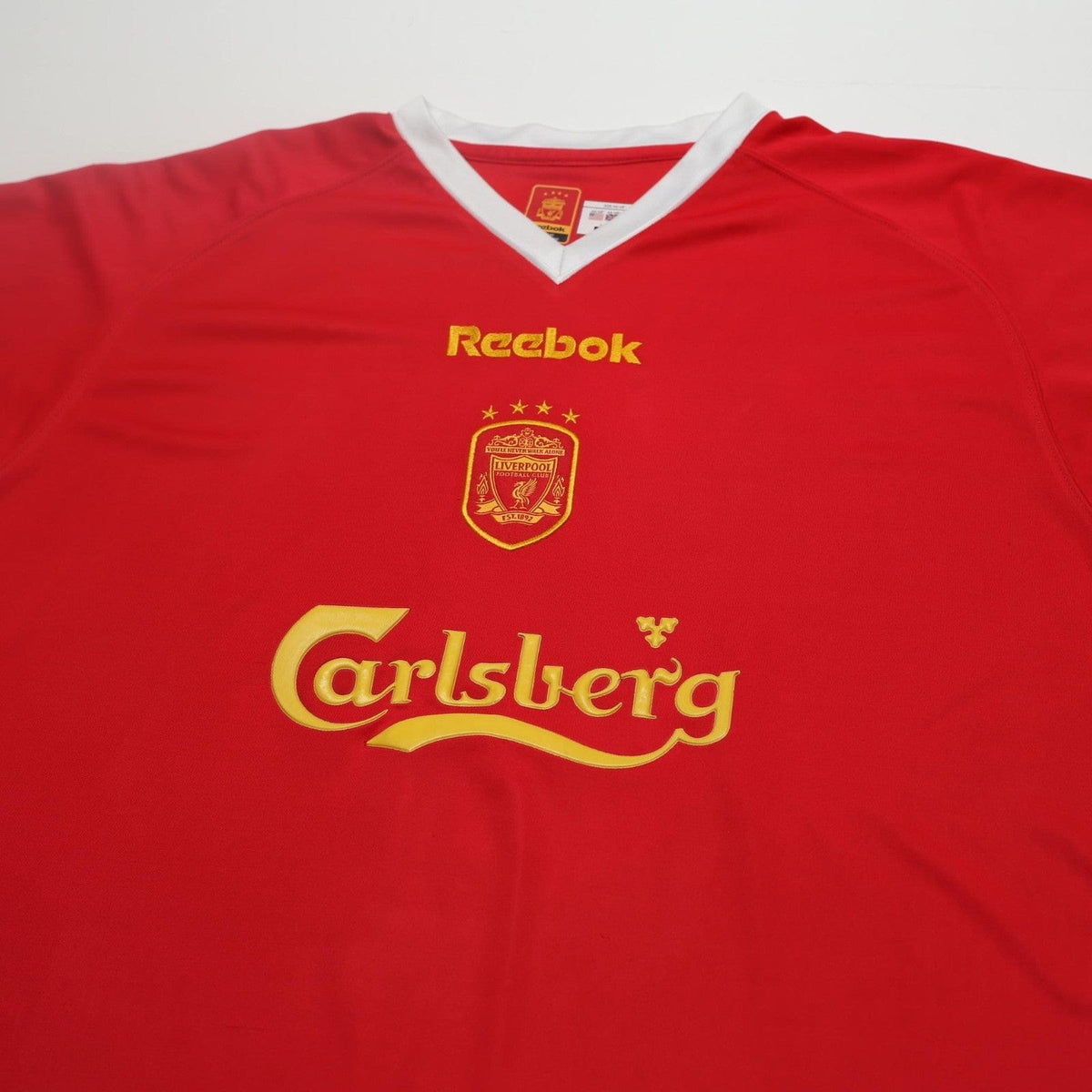 2001/03 Hyypia #4 Liverpool Vintage Reebok European Home Football Shirt (XL)