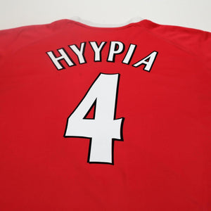 2001/03 Hyypia #4 Liverpool Vintage Reebok European Home Football Shirt (XL)
