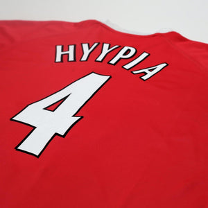 2001/03 Hyypia #4 Liverpool Vintage Reebok European Home Football Shirt (XL)