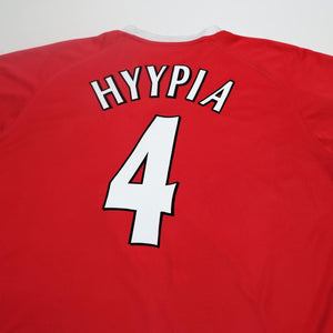 2001/03 Hyypia #4 Liverpool Vintage Reebok European Home Football Shirt (XL)