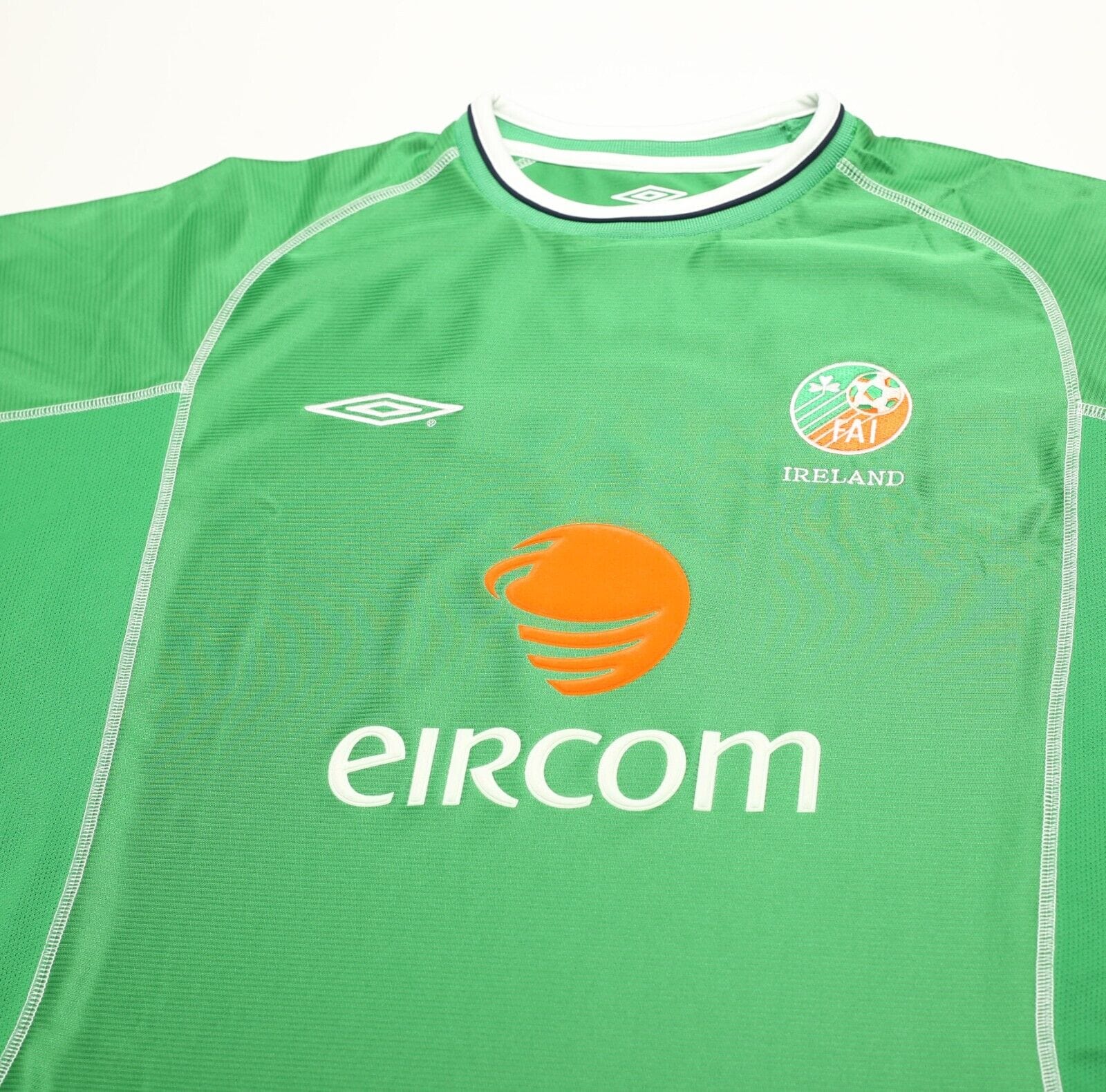 2001/03 KEANE #6 Ireland Vintage Umbro Home Football Shirt (L) Manches -  Football Shirt Collective