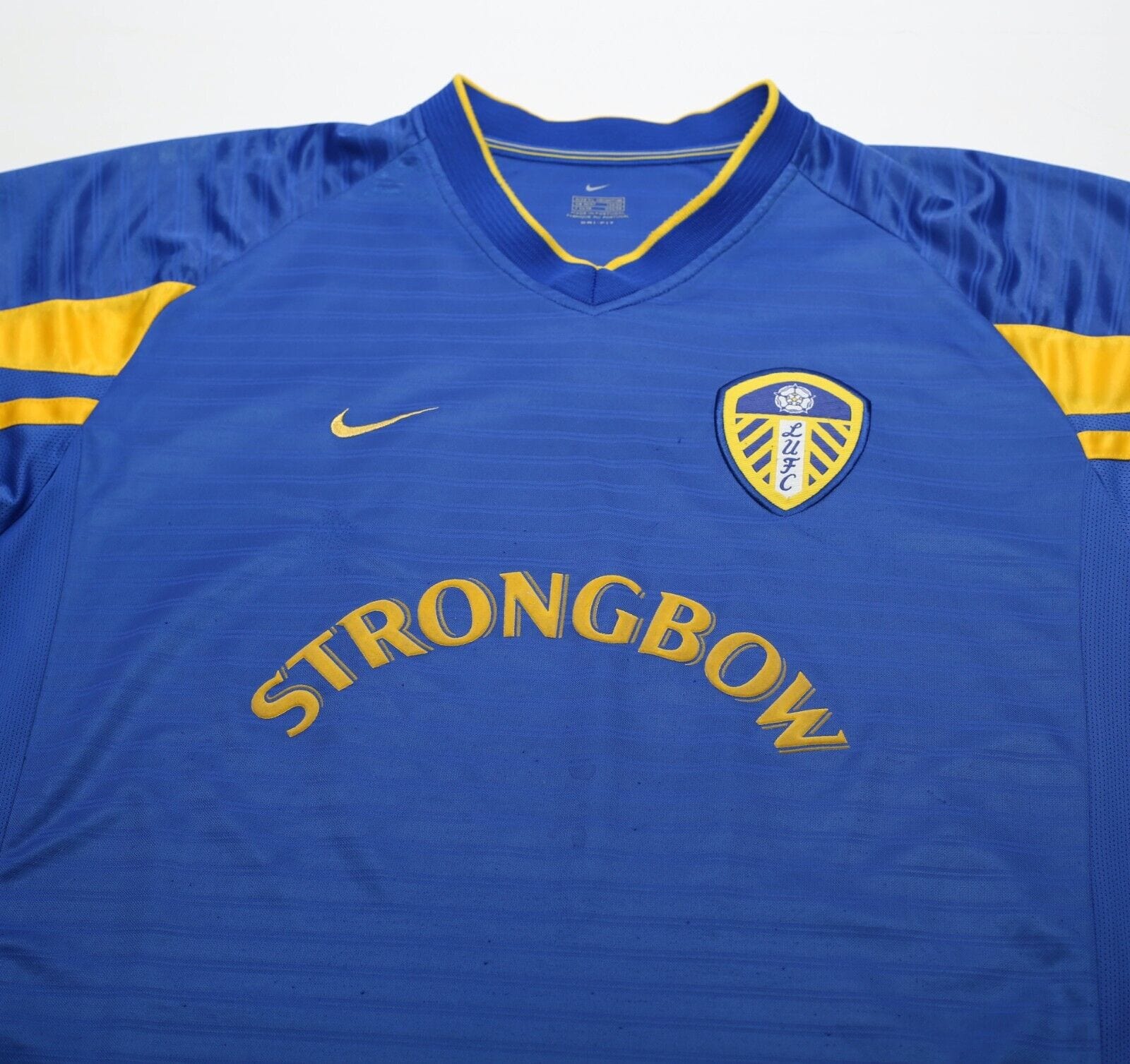 Nike Leeds United シャツ 青/黄色 STRONGBOW 2001/03 Kewell #10 Leeds United Vintage Nike Away Football