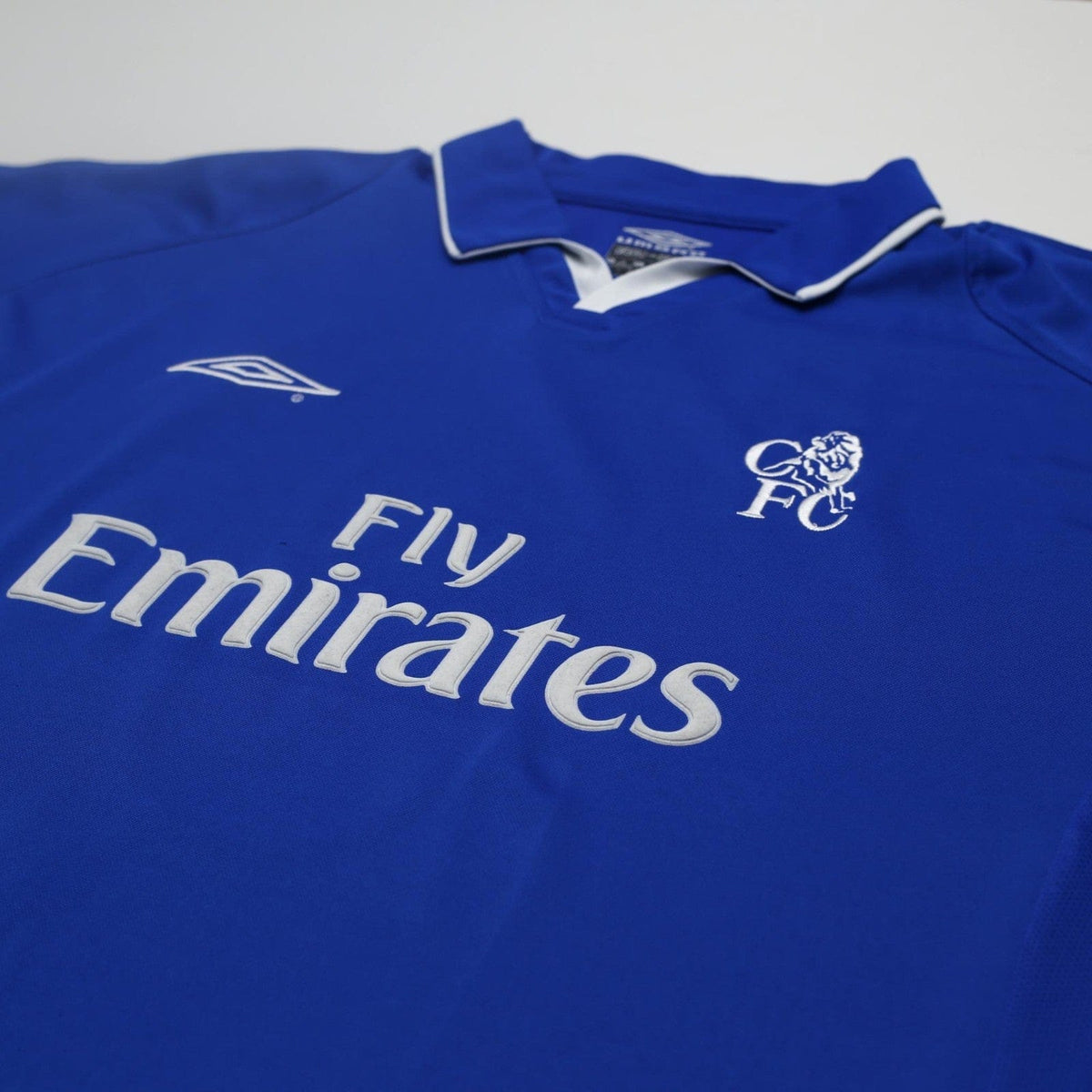 2001/03 Lampard #8 Chelsea Vintage Umbro Home Football Shirt (XL)