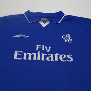 2001/03 Lampard #8 Chelsea Vintage Umbro Home Football Shirt (XL)