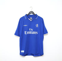 2001/03 LAMPARD #8 Chelsea Vintage Umbro UEFA CUP Home Football Shirt (XL)