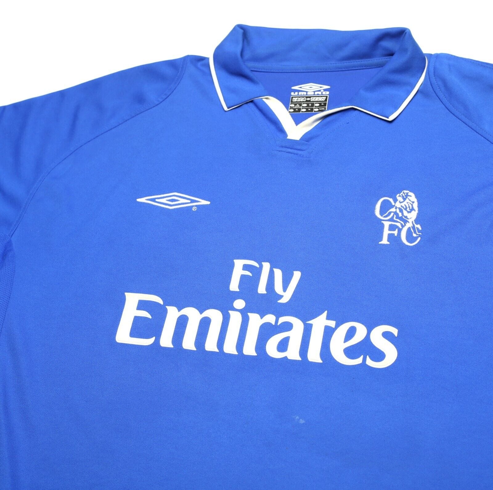 2001/03 LAMPARD #8 Chelsea Vintage Umbro UEFA CUP Home Football Shirt (XL)