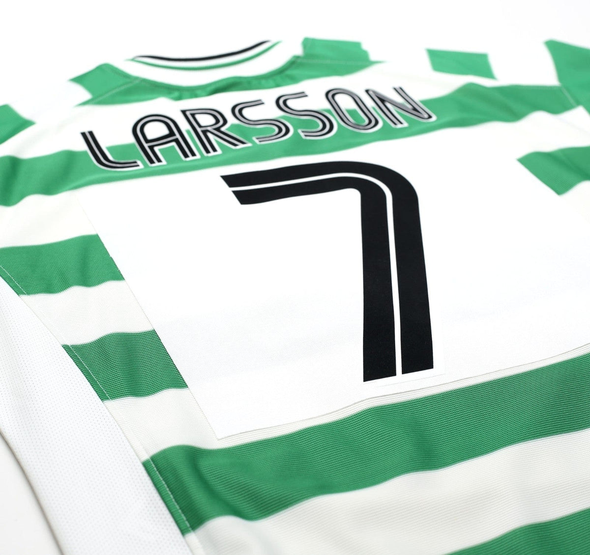 2001/03 LARSSON #7 Celtic Umbro European Home Football Shirt (L)