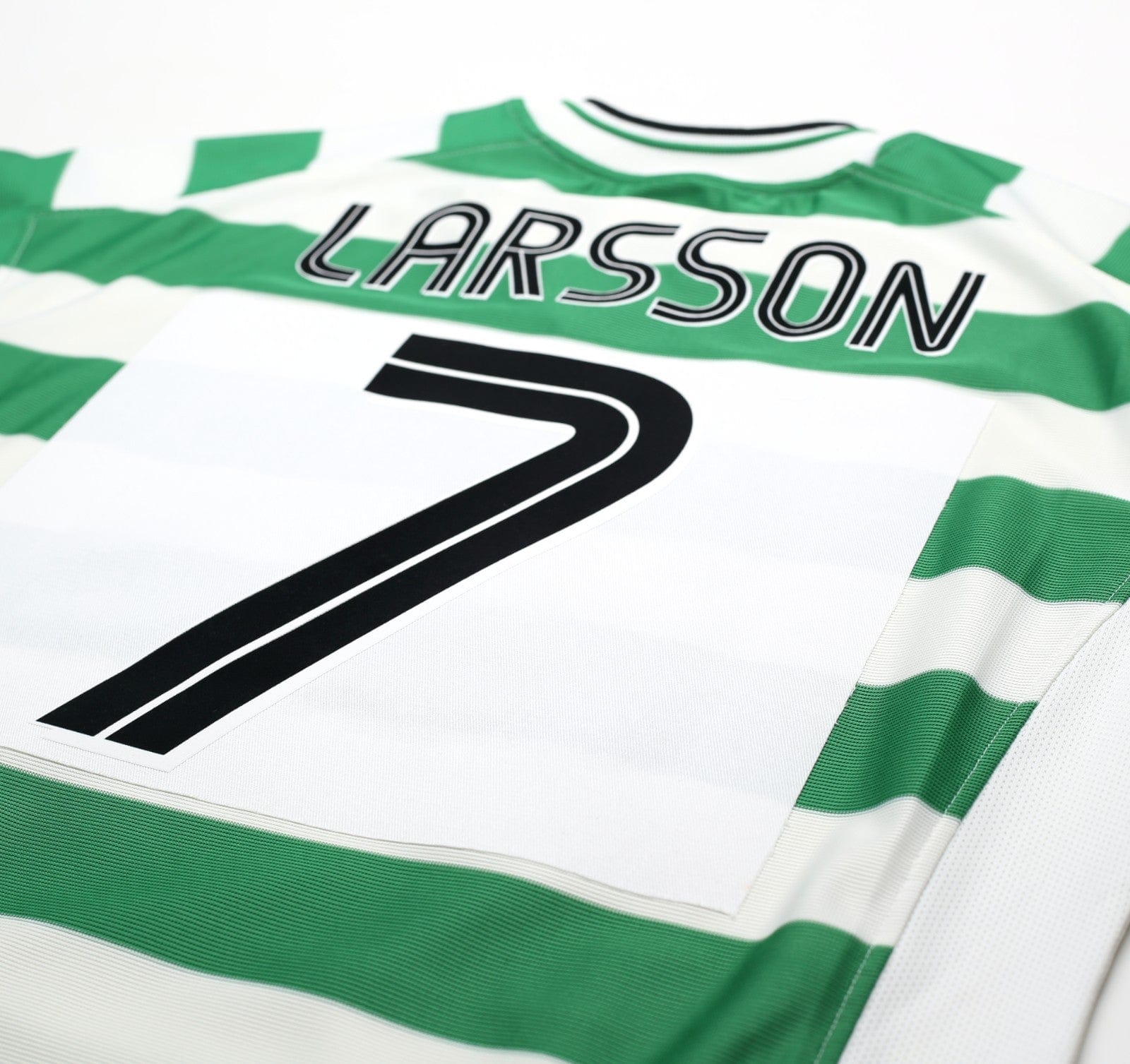 2001/03 LARSSON #7 Celtic Umbro European Home Football Shirt (L)